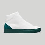 Minimal High V11 Sneakers // White + Green (Euro: 41)
