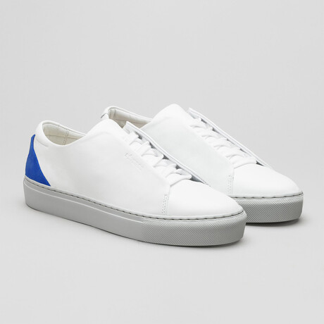 Minimal Low V18 Sneakers // White + Electric Blue (Euro: 40)