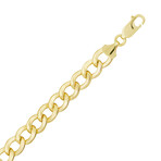 Hollow Curb Cuban Bracelet Real 10K Gold Bonded 925 // 2.5mm (7.5'')