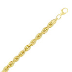 Hollow Rope Bracelet Real 1/10K Gold Bonded 925 // 2mm (8")