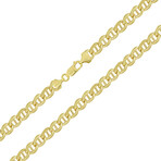 Hollow Mariner Chain Necklace Real 10K Gold Bonded 925 // 2.5mm (24")
