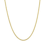 Hollow Rope Chain Necklace Real 10K Gold Bonded 925 // 4mm (16")