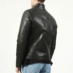 Jumbo Leather Jacket // Green (XL)