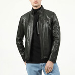 Jumbo Leather Jacket // Green (3XL)