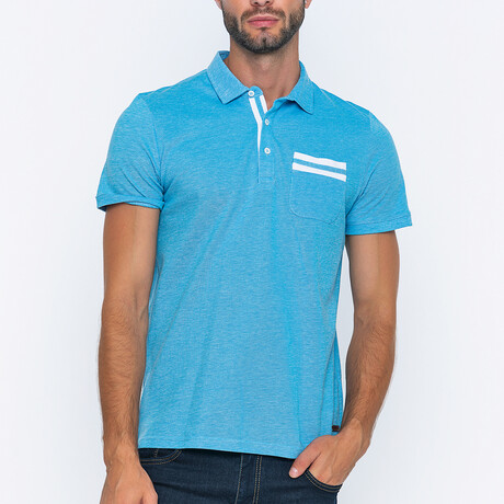 Neil Short Sleeve Polo // Blue (S)