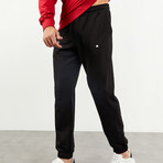 Milan Tracksuit 2-Piece Set // Red + Black (Small)