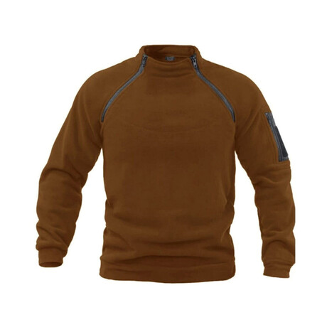 Ryan Zippered Sweatshirt // Brown (S)