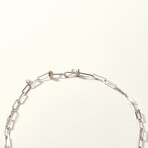 Sterling Silver Paper Clip Chain Necklace
