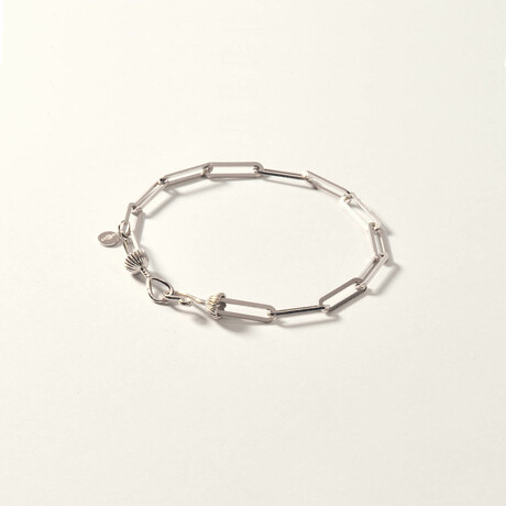 Sterling Silver Paper Clip Chain Bracelet