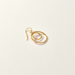 Gold Vermeil Double Hoop Dangle Earring