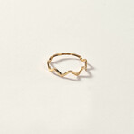 14K Gold Pulse Ring (Ring Size: 5)