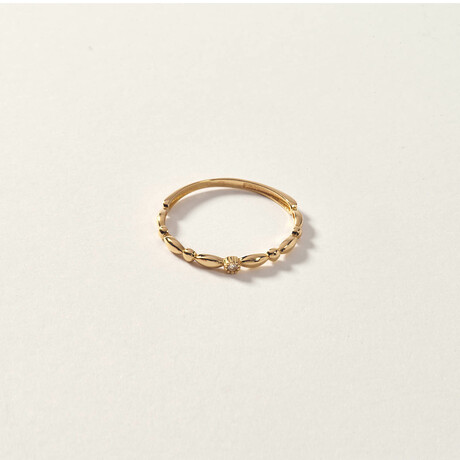 14K Gold Single Stoned Ring (Ring Size: 5)