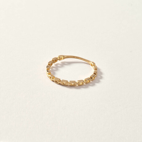 14K Gold Chain Ring (Ring Size: 5)