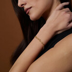 Gold Vermeil Triple Layered Chain Bracelet