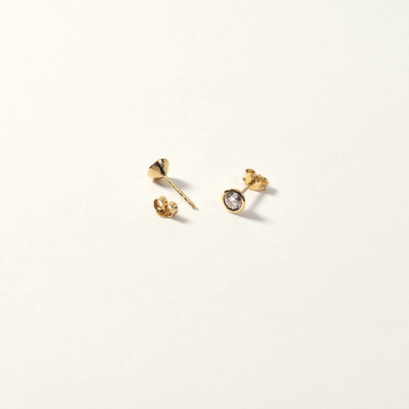 14K Gold Large Stud