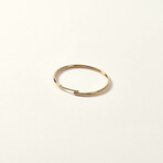 14K Gold Large Hollow Earring