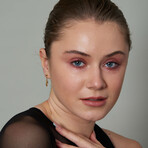 14K Gold Flakes Drop Earring