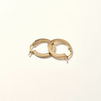 14K Gold Small Flat Hoop Earring