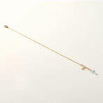 14K Gold Blue Topaz Drop Bracelet