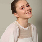 14K Gold Small Flat Hoop Earring