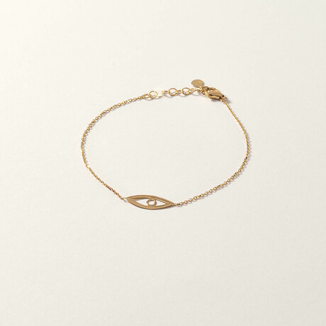 14K Gold Evil Eye Bracelet