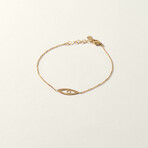 14K Gold Evil Eye Bracelet