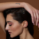 14K Gold Blue Topaz Drop Bracelet