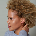 14K Gold Large Hollow Earring