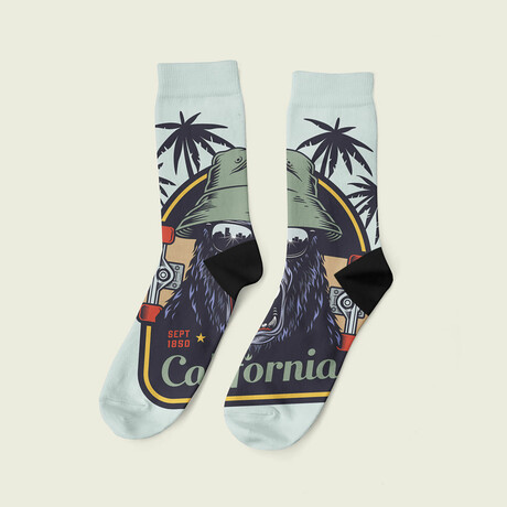 California Socks V1 // 1 Pair