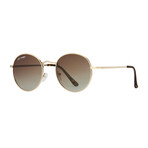 Unisex Ash Polarized Sunglasses // Matte Gold