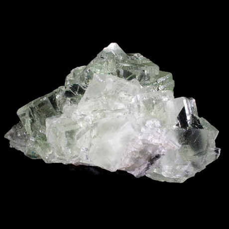 Cubic Flourite Crystal Cluster Formation // Clear Light Green // Large