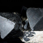 Multi-Crystal Franklinite + Willemite On Calcite Stone