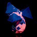 Multi-Crystal Franklinite + Willemite On Calcite Stone