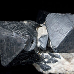 Multi-Crystal Franklinite + Willemite On Calcite Stone