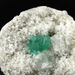 Terminated Marshy Apophyllite + Calcite On White Chalcedony