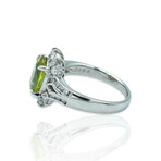 Platinum Diamond + Sphene Ring // Ring Size: 6.5 // Pre-Owned