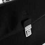 The Sound of the Mountain // Leather Briefcase // Black