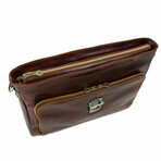 In Cold Blood // Full Grain Leather Briefcase // Brown (Brown)