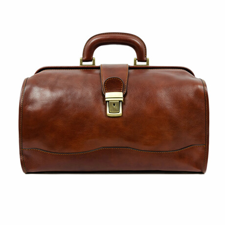 David Copperfield // Small Leather Doctor Bag // Brown + Red