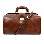 David Copperfield // Small Leather Doctor Bag // Brown + Red