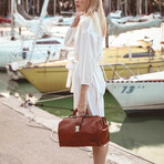 David Copperfield // Small Leather Doctor Bag // Brown + Red
