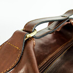 Autumn Leaves // Leather Toiletry Bag // Brown (Brown)