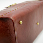 David Copperfield // Small Leather Doctor Bag // Brown + Red