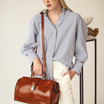 David Copperfield // Small Leather Doctor Bag // Brown + Red