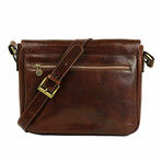 The Stranger // Leather Messenger Bag // Brown