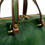 The Scarlet Letter // Leather Tote Bag Shoulder Bag // Green