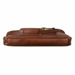Brave New World // Leather Briefcase // Cognac Brown