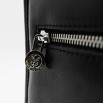 On The Road // Leather Messenger Bag // Black