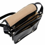 On The Road // Leather Messenger Bag // Black