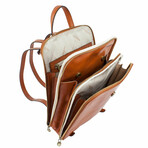 Clarissa // Leather Backpack // Cognac Brown